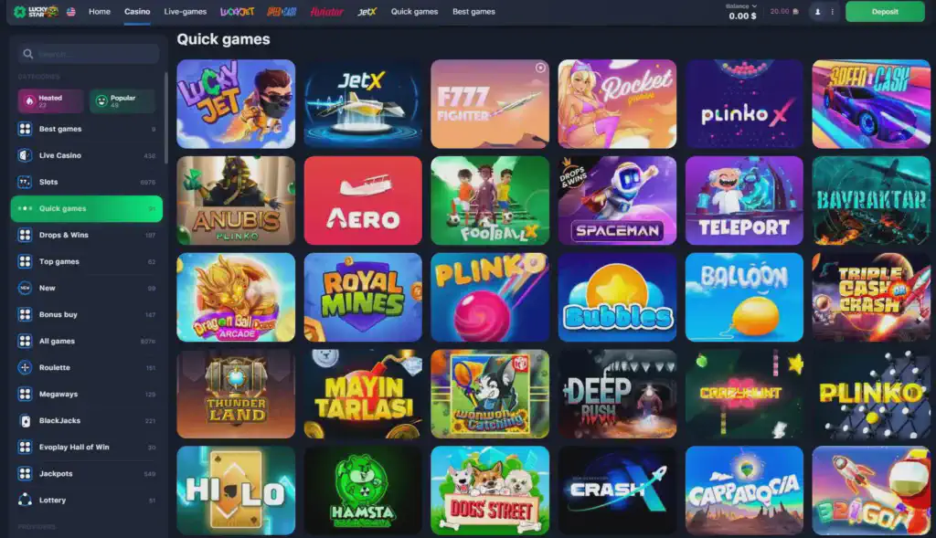 Lucky Star Casino Cameroon Games